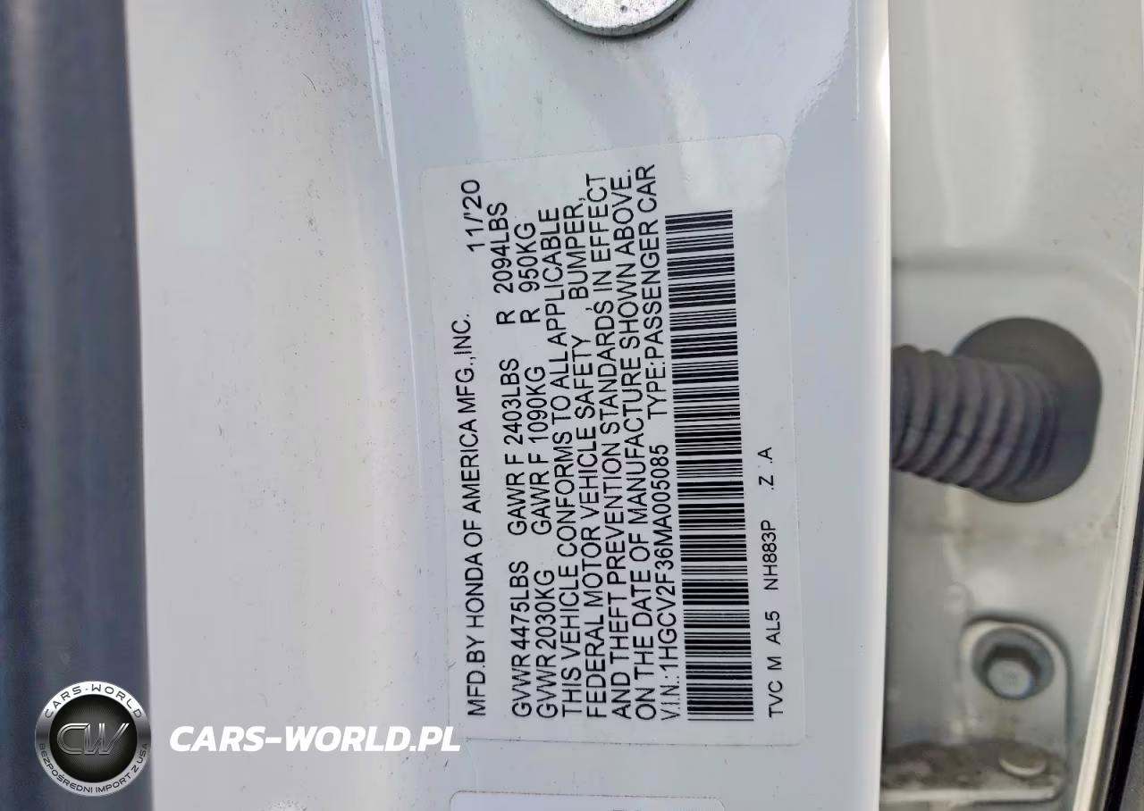 2021 Honda Accord Sport VIN:1HGCV2F36MA005085 - 12