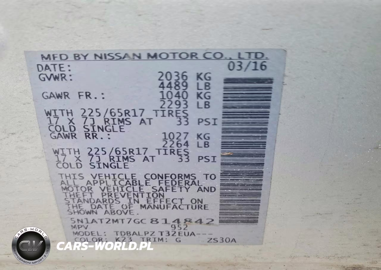 2016 Nissan Rogue S VIN:5N1AT2MT7GC814842 - 14