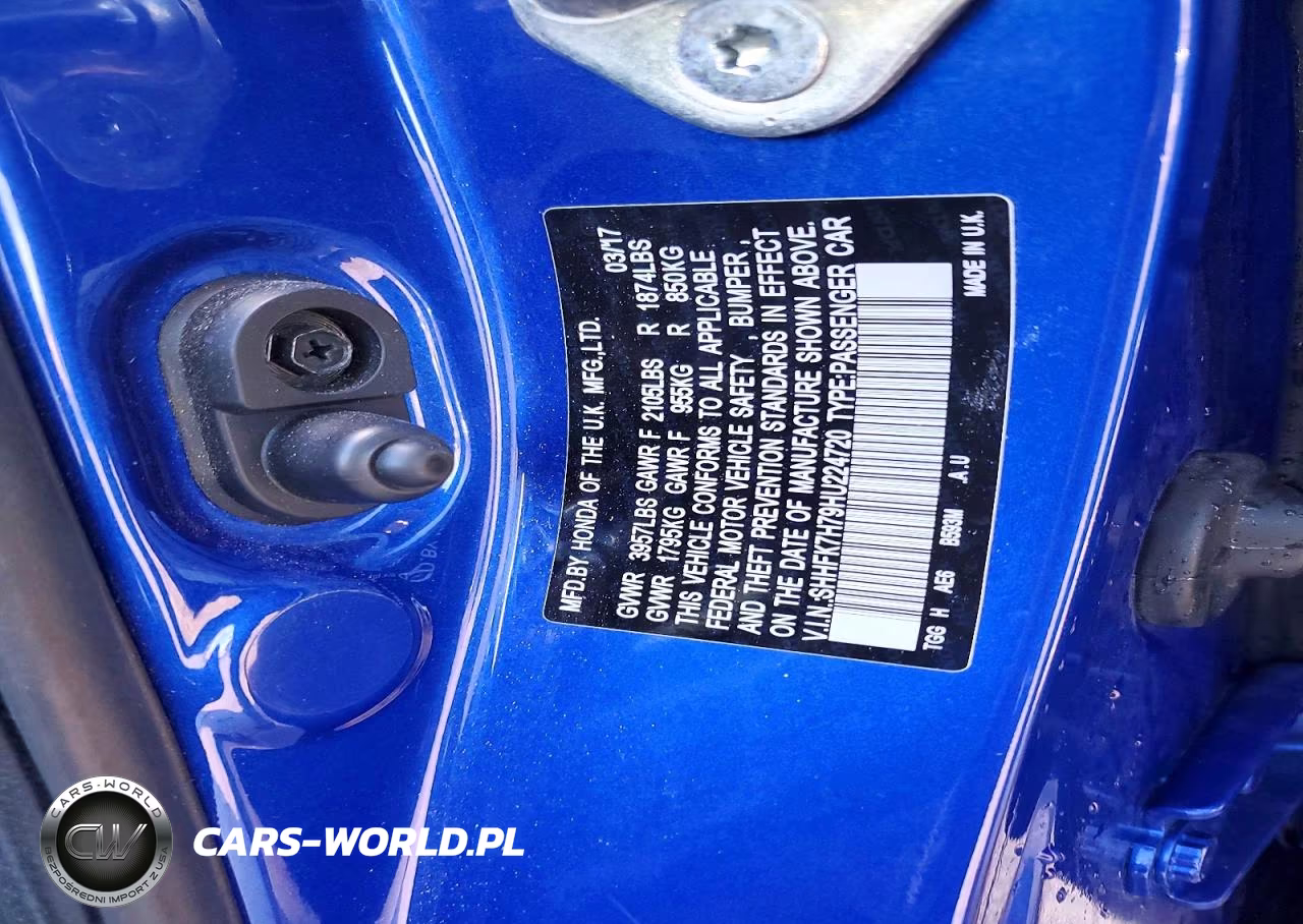 2017 Honda Civic Exl VIN:SHHFK7H79HU224720 - 12