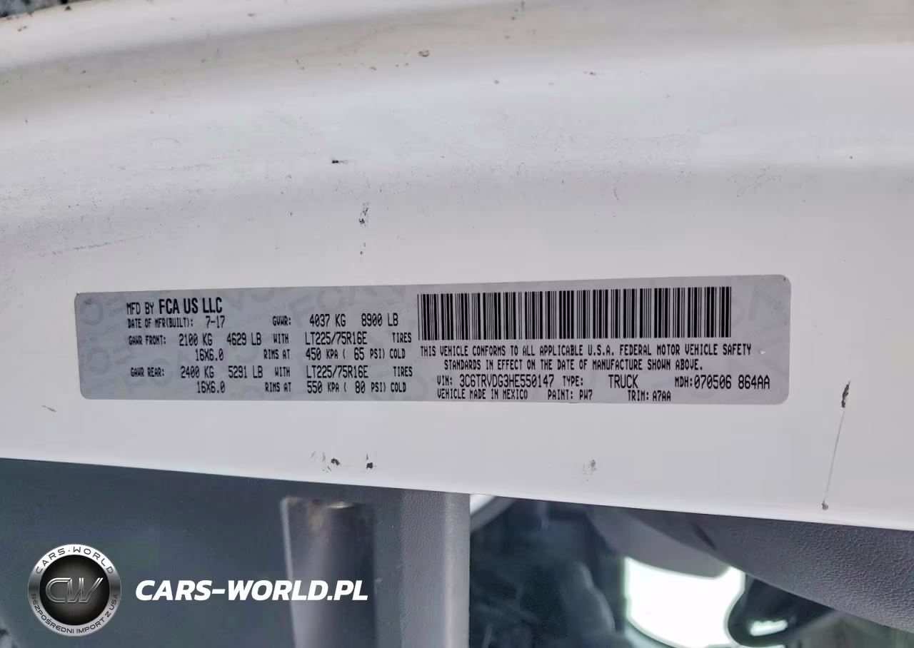 2017 Ram Promaster 2500 Delivery Van VIN:3C6TRVDG3HE550147 - 13