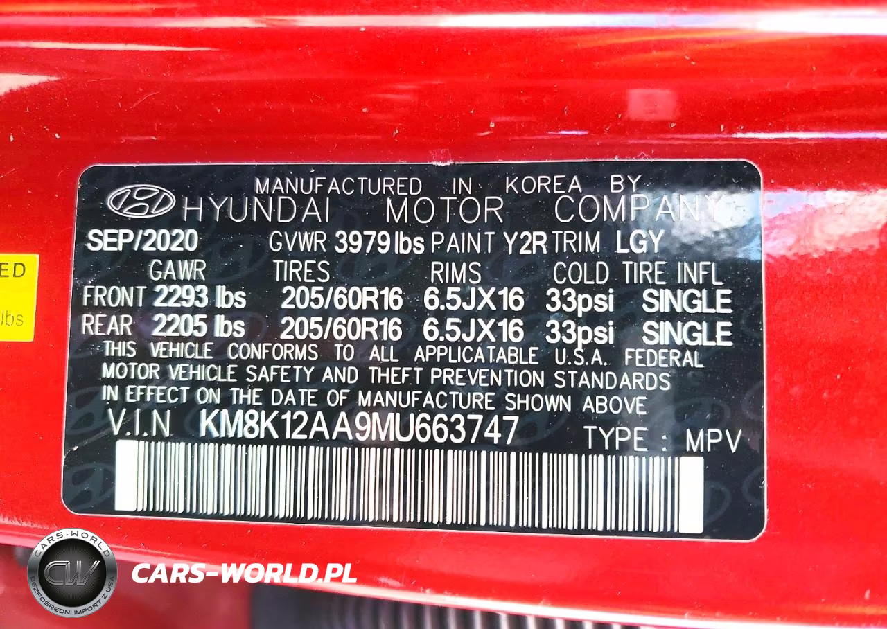 2021 Hyundai Kona Se VIN:KM8K12AA9MU663747 - 12