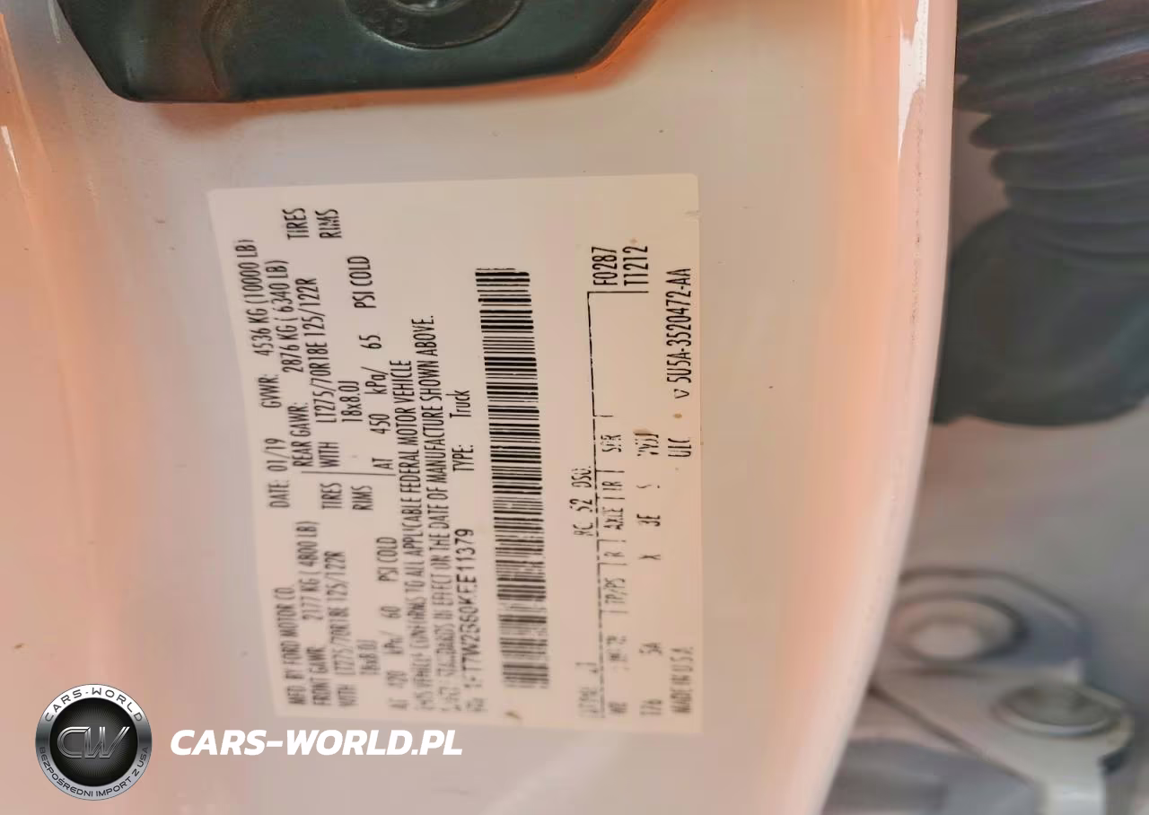 2019 Ford F250 Super Duty VIN:1FT7W2B60KEE11379 - 12