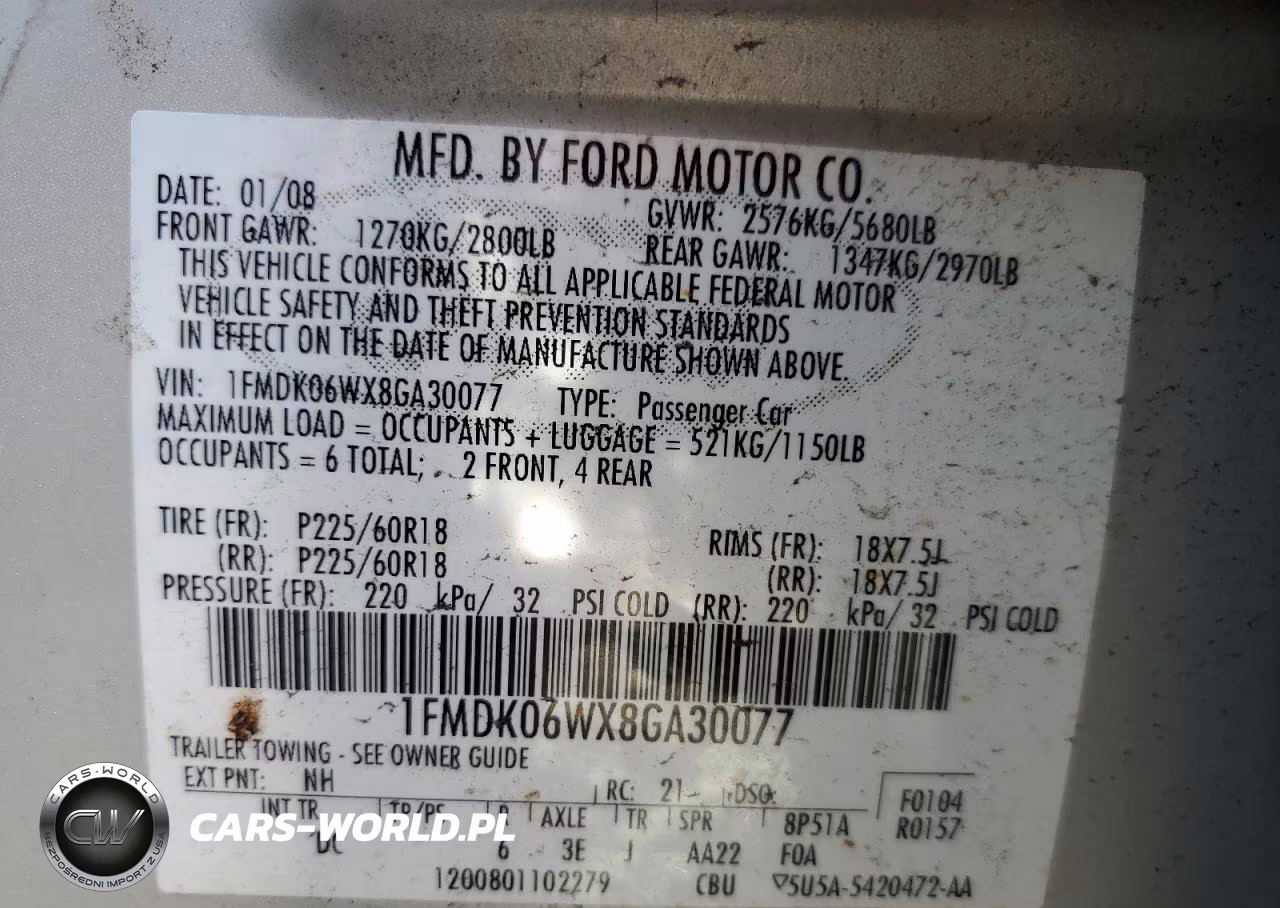 2008 Ford Taurus X Limited VIN:1FMDK06WX8GA30077 - 13