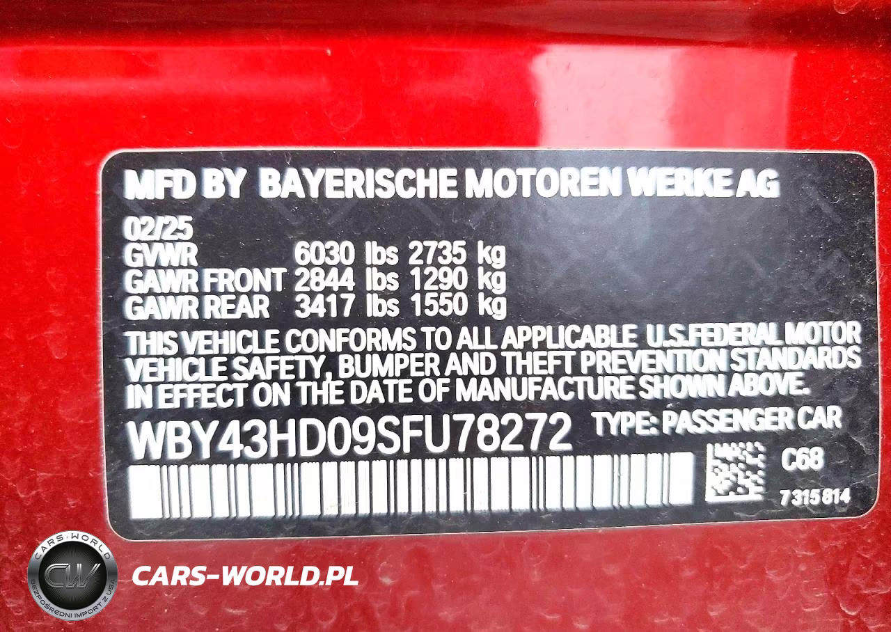 2025 BMW I4 xDrive 40 VIN:WBY43HD09SFU78272 - 12