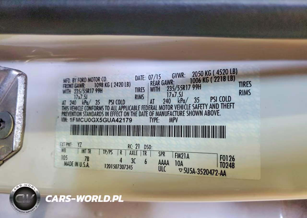 2016 Ford Escape Se VIN:1FMCU0GX5GUA42179 - 13