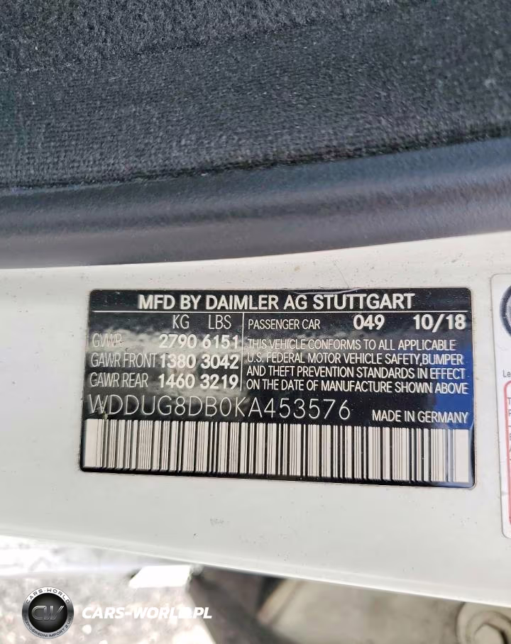 2019 Mercedes-Benz S 560 VIN:WDDUG8DB0KA453576 - 13