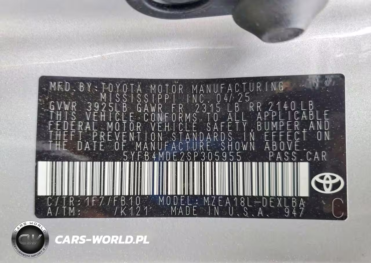 2025 Toyota Corolla Le VIN:5YFB4MDE2SP305955 - 13