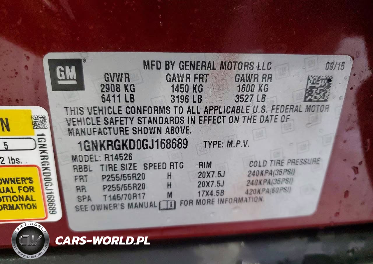 2016 Chevrolet Traverse Lt VIN:1GNKRGKD0GJ168689 - 13
