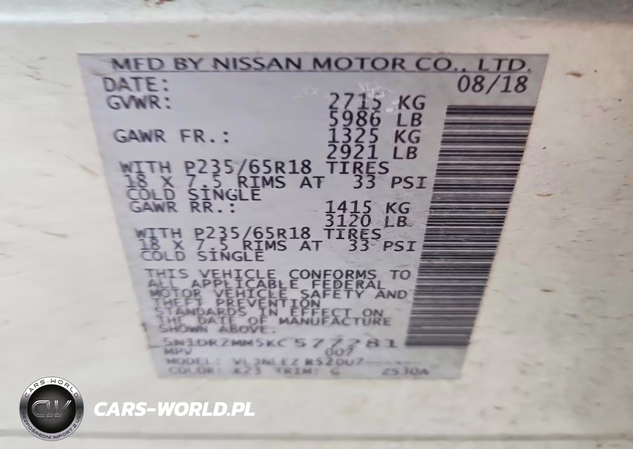 2019 Nissan Pathfinder Sv VIN:5N1DR2MM5KC577281 - 13