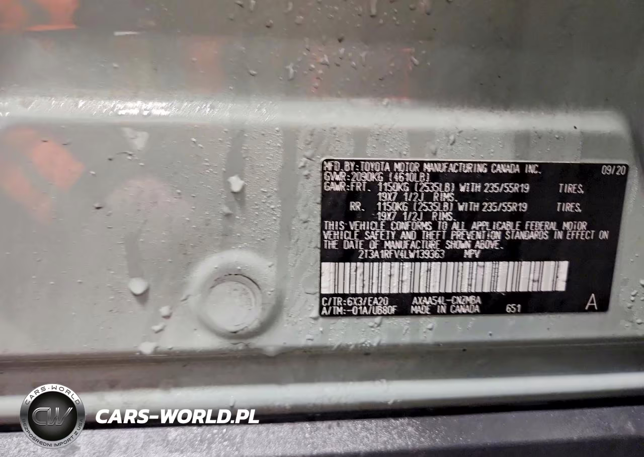 2020 Toyota Rav4 Xle Premium VIN:2T3A1RFV4LW139363 - 13