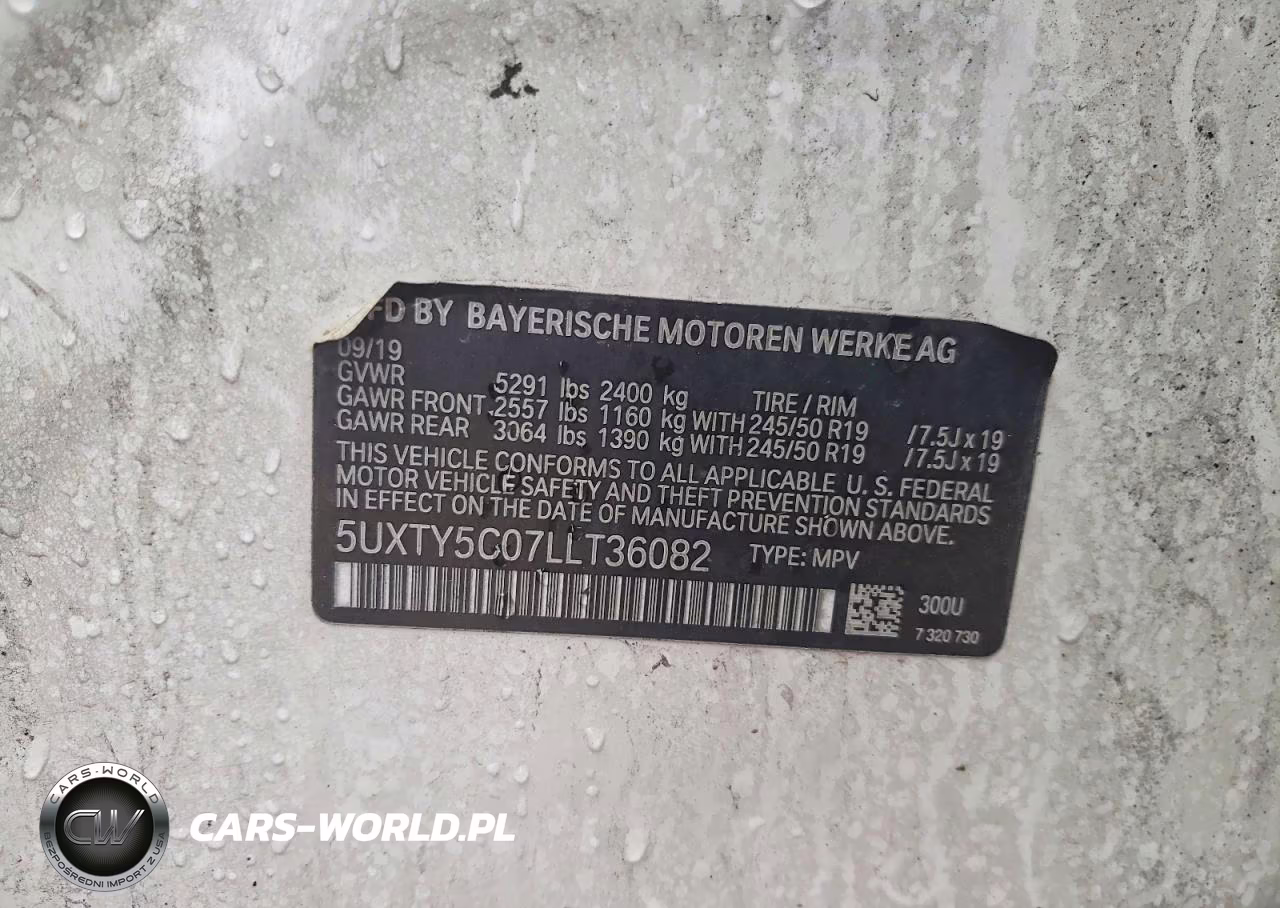 2020 BMW X3 xDrive30I VIN:5UXTY5C07LLT36082 - 12