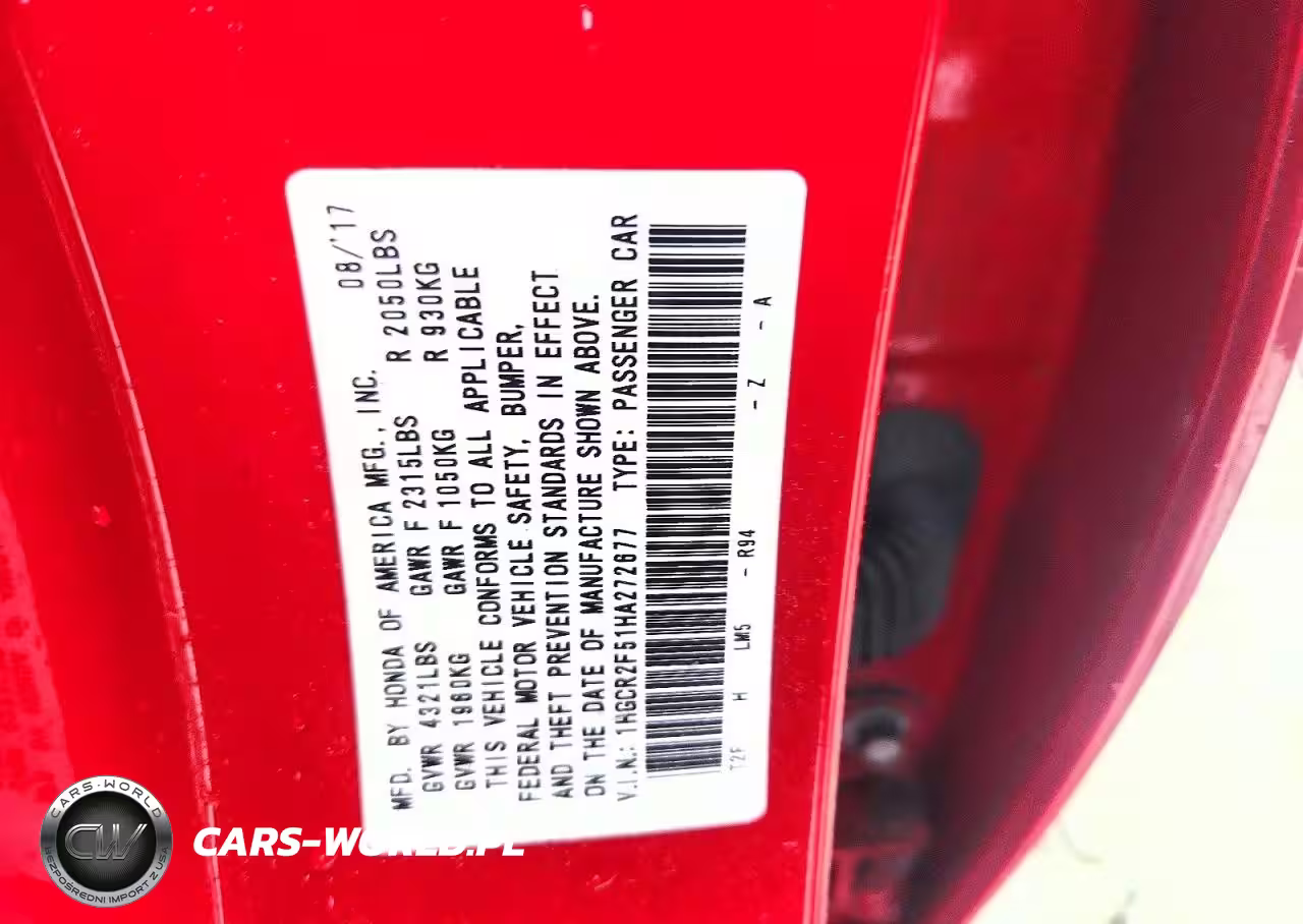 2017 Honda Accord Sport VIN:1HGCR2F51HA272677 - 13