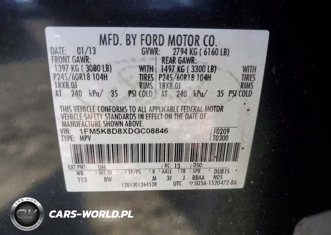 2013 Ford Explorer Xlt VIN:1FM5K8D8XDGC08846 - 13