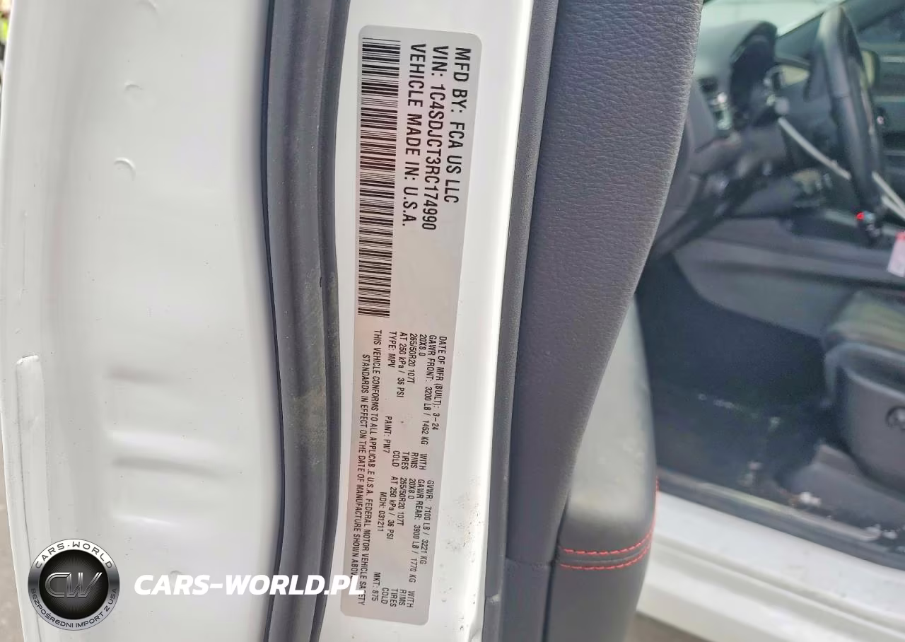 2024 Dodge Durango R-T VIN:1C4SDJCT3RC174990 - 13