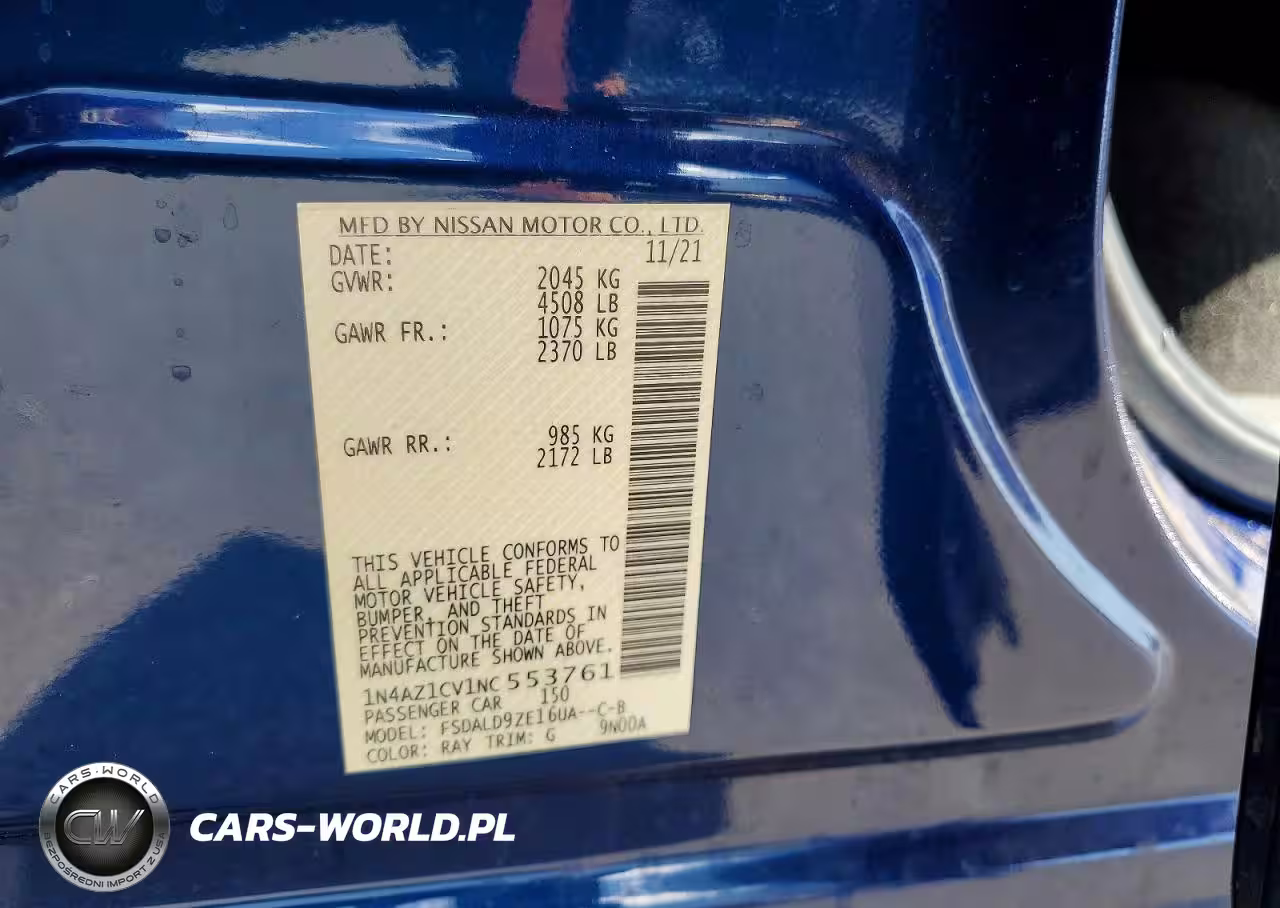 2022 Nissan Leaf Sv VIN:1N4AZ1CV1NC553761 - 13