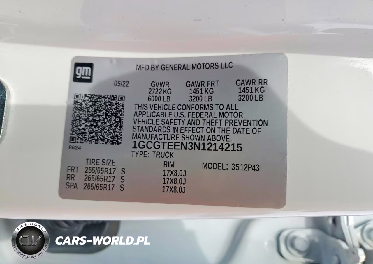 2022 Chevrolet Colorado Zr2 VIN:1GCGTEEN3N1214215 - 12