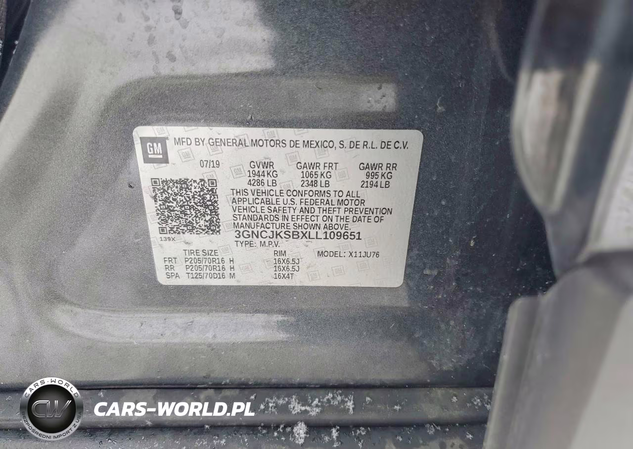 2020 Chevrolet Trax Ls VIN:3GNCJKSBXLL109651 - 12