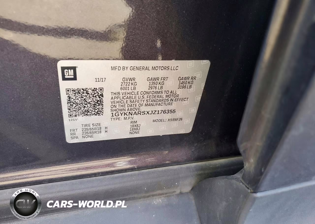 2018 Cadillac Xt5 VIN:1GYKNARSXJZ176355 - 12