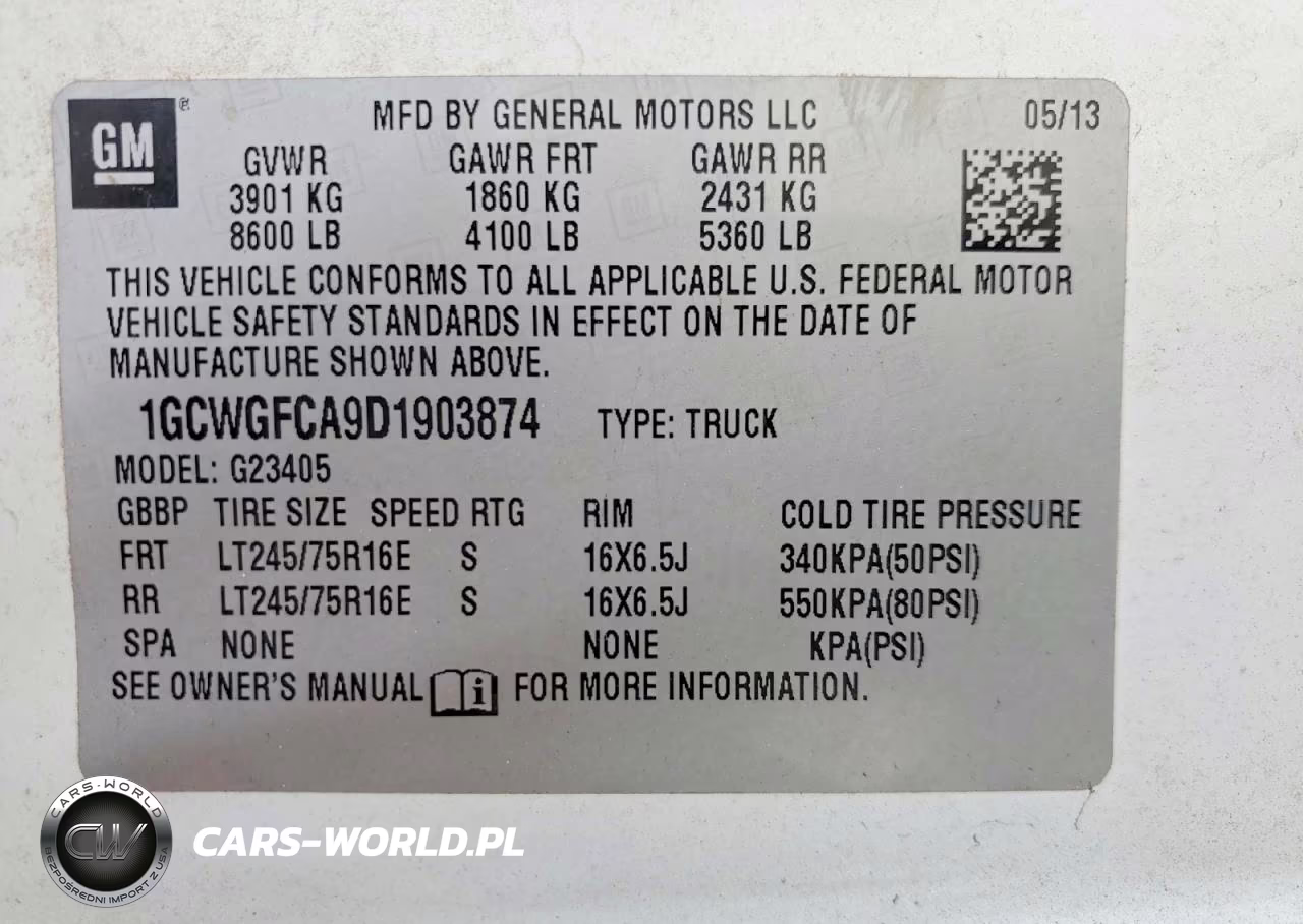 2013 Chevrolet Express G2500 Utility - Service Van VIN:1GCWGFCA9D1903874 - 12