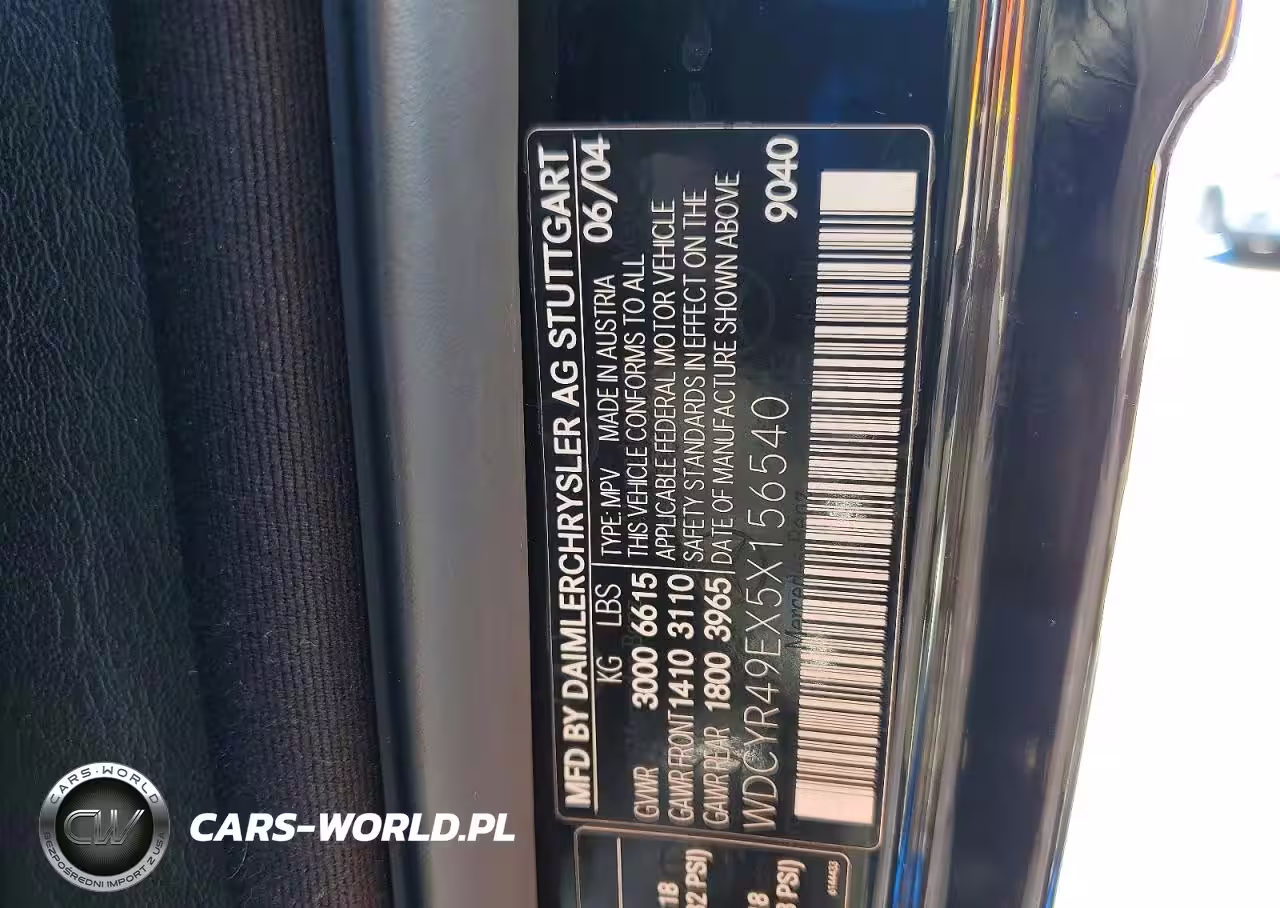 2005 Mercedes-Benz G 500 VIN:WDCYR49EX5X156540 - 13