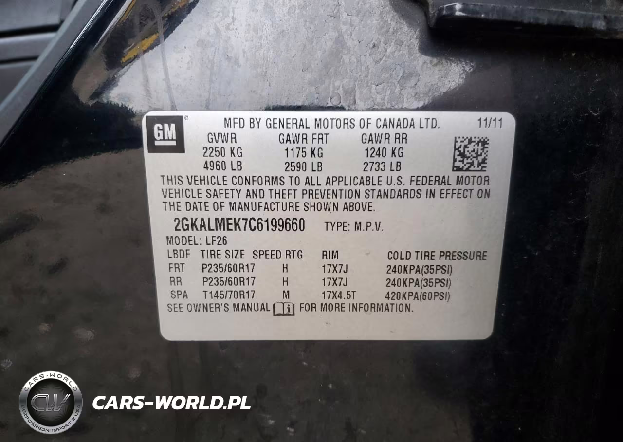 2012 GMC Terrain Sle VIN:2GKALMEK7C6199660 - 13
