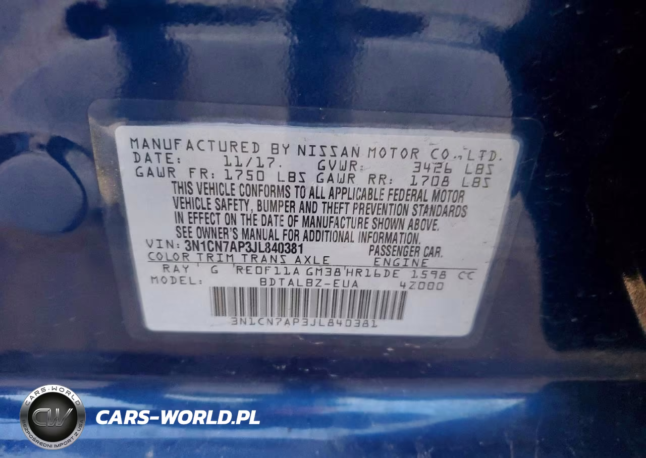 2018 Nissan Versa S VIN:3N1CN7AP3JL840381 - 12
