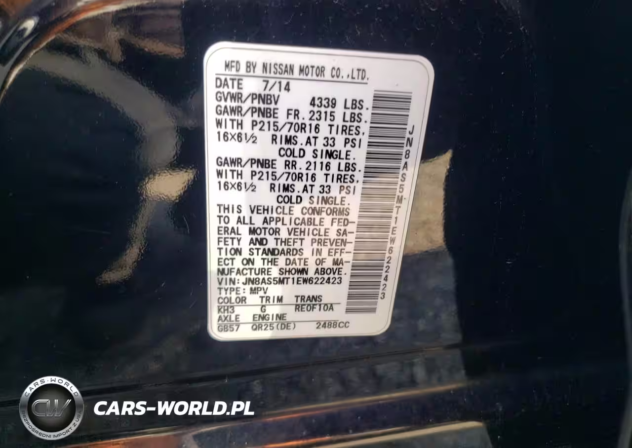 2014 Nissan Rogue Select S VIN:JN8AS5MT1EW622423 - 13