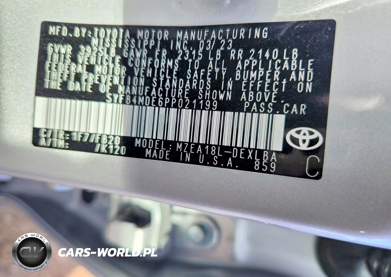 2023 Toyota Corolla Le VIN:5YFB4MDE6PP021199 - 12