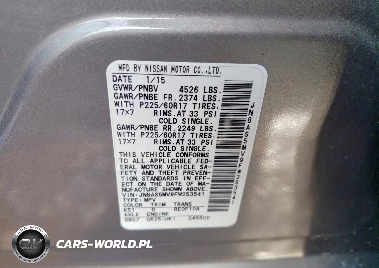 2015 Nissan Rogue Select S VIN:JN8AS5MV9FW253541 - 12