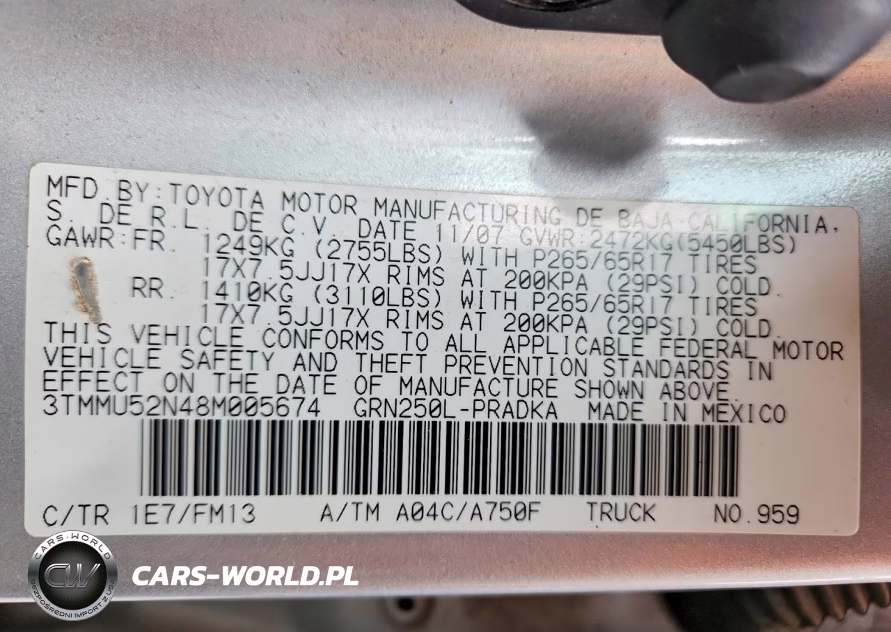 2008 Toyota Tacoma V6 VIN:3TMMU52N48M005674 - 13