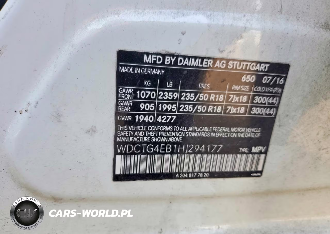 2017 Mercedes-Benz Gla 250 VIN:WDCTG4EB1HJ294177 - 12