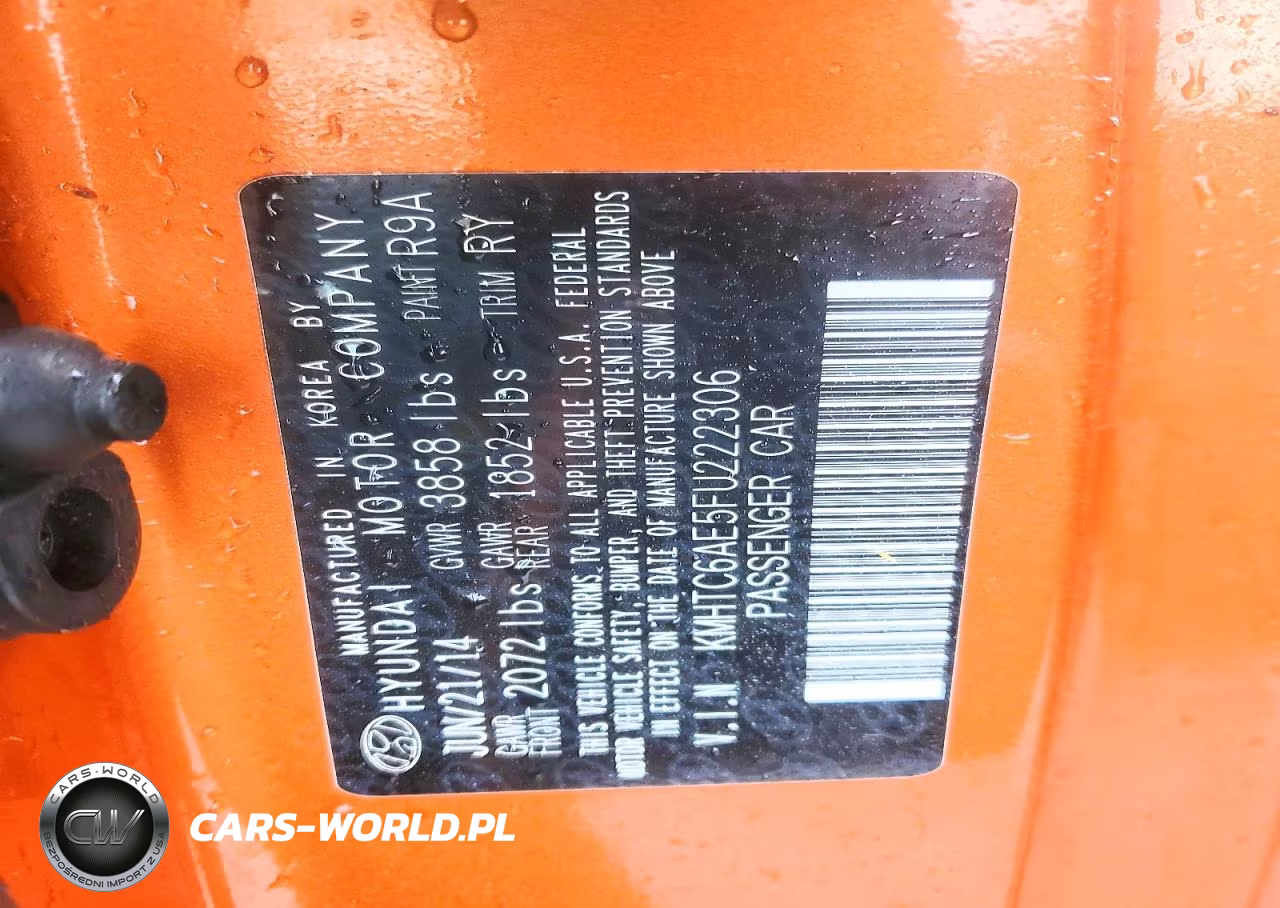 2015 Hyundai Veloster Turbo VIN:KMHTC6AE5FU222306 - 13