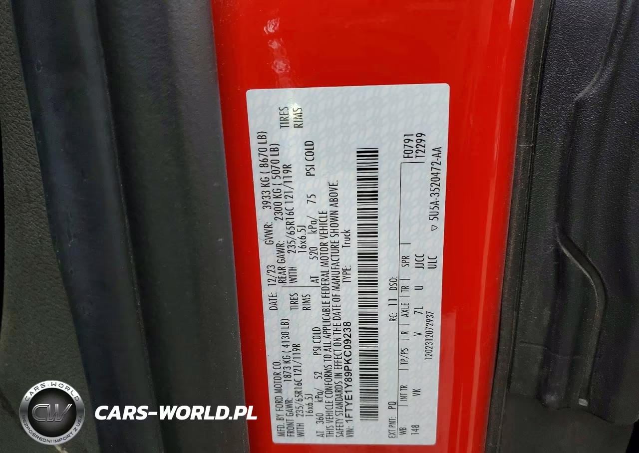 2023 Ford Transit T-150 VIN:1FTYE1Y89PKC09238 - 13