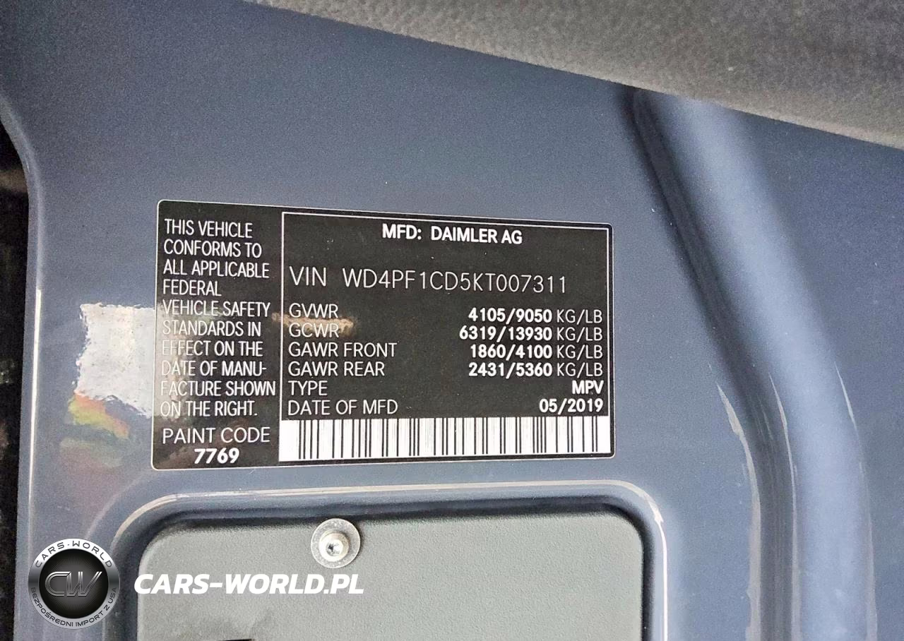2019 Mercedes Benz Sprinter 2500-3500 Delivery Van VIN:WD4PF1CD5KT007311 - 13