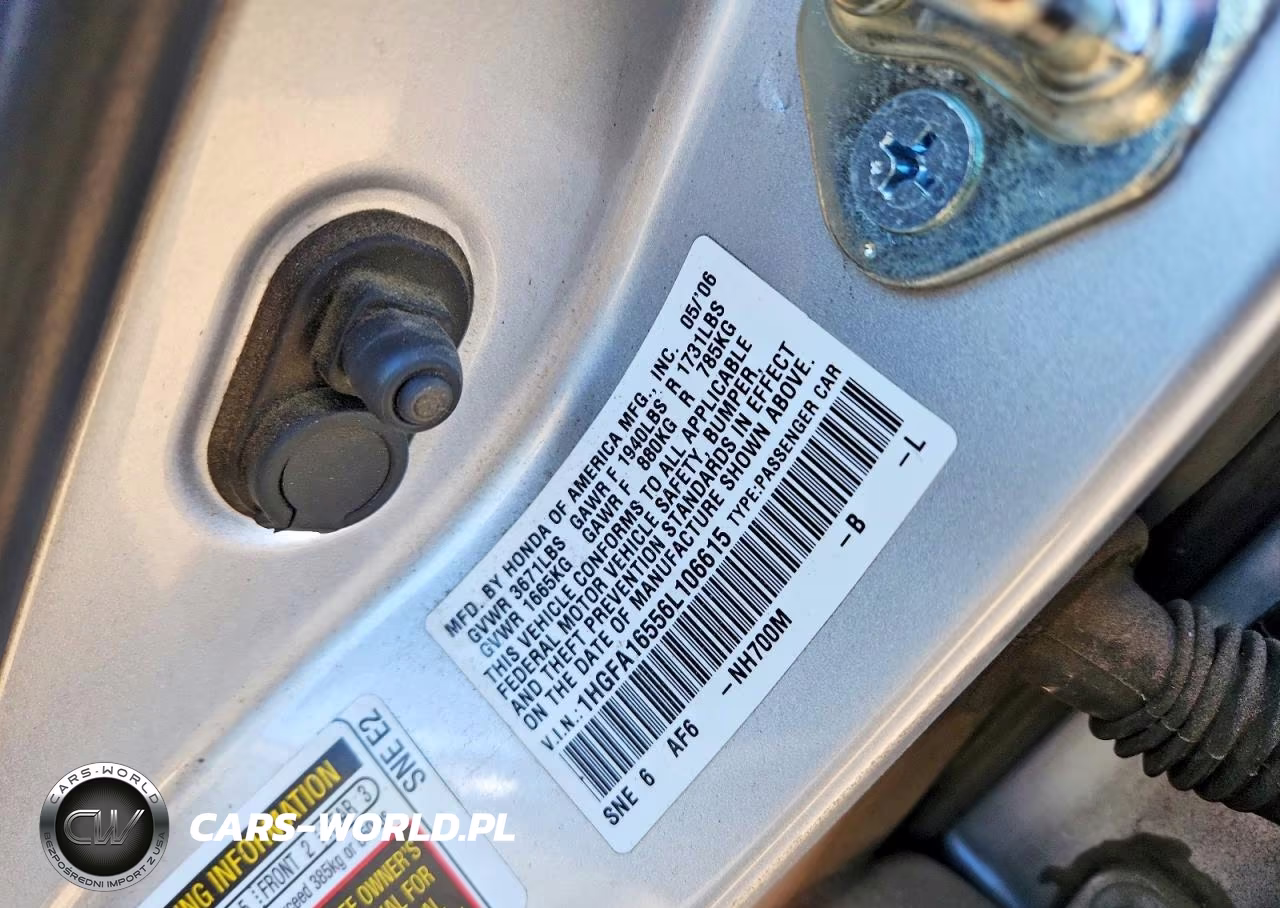 2006 Honda Civic Lx VIN:1HGFA16556L106615 - 12