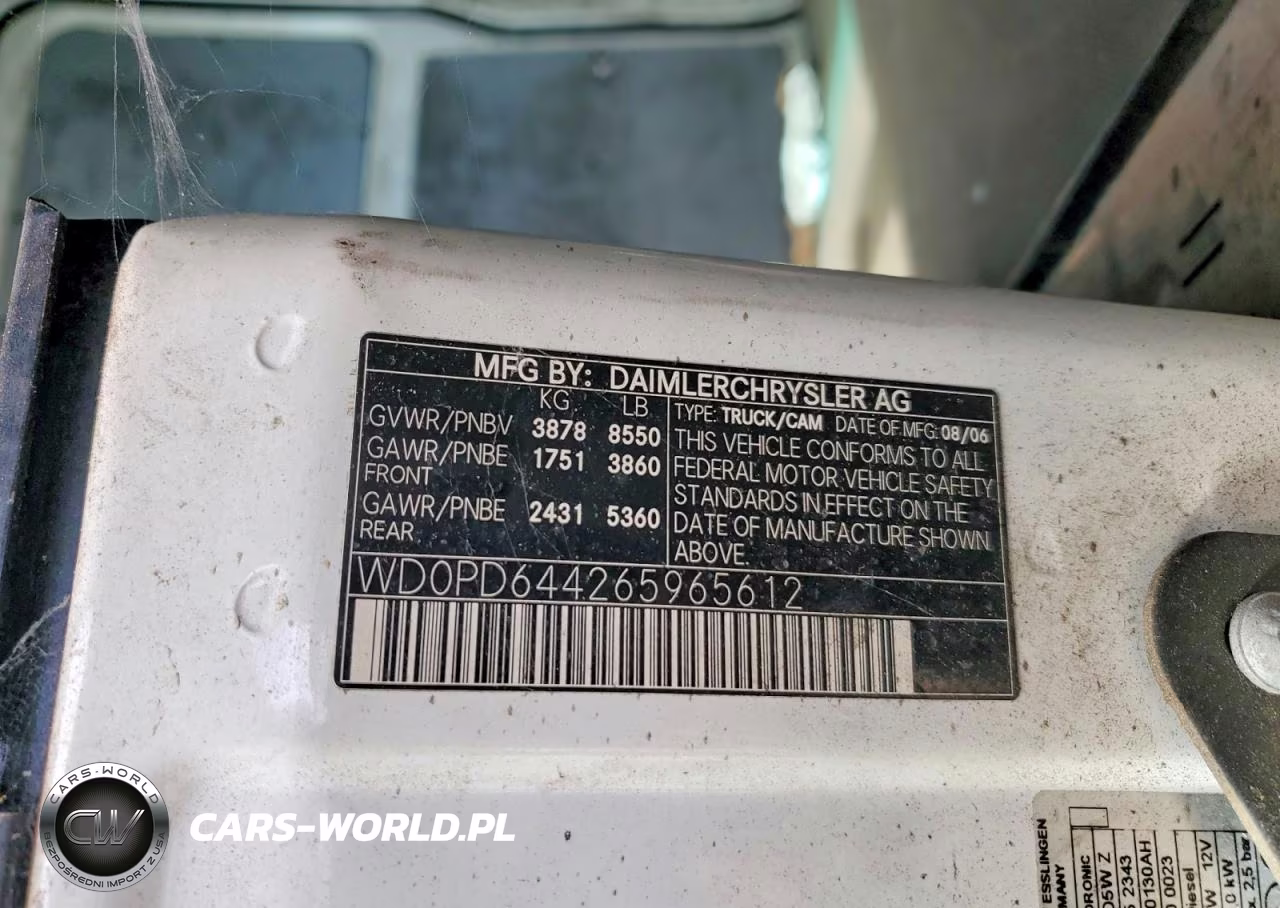 2006 Dodge Sprinter 2500 Delivery Van VIN:WD0PD644265965612 - 13