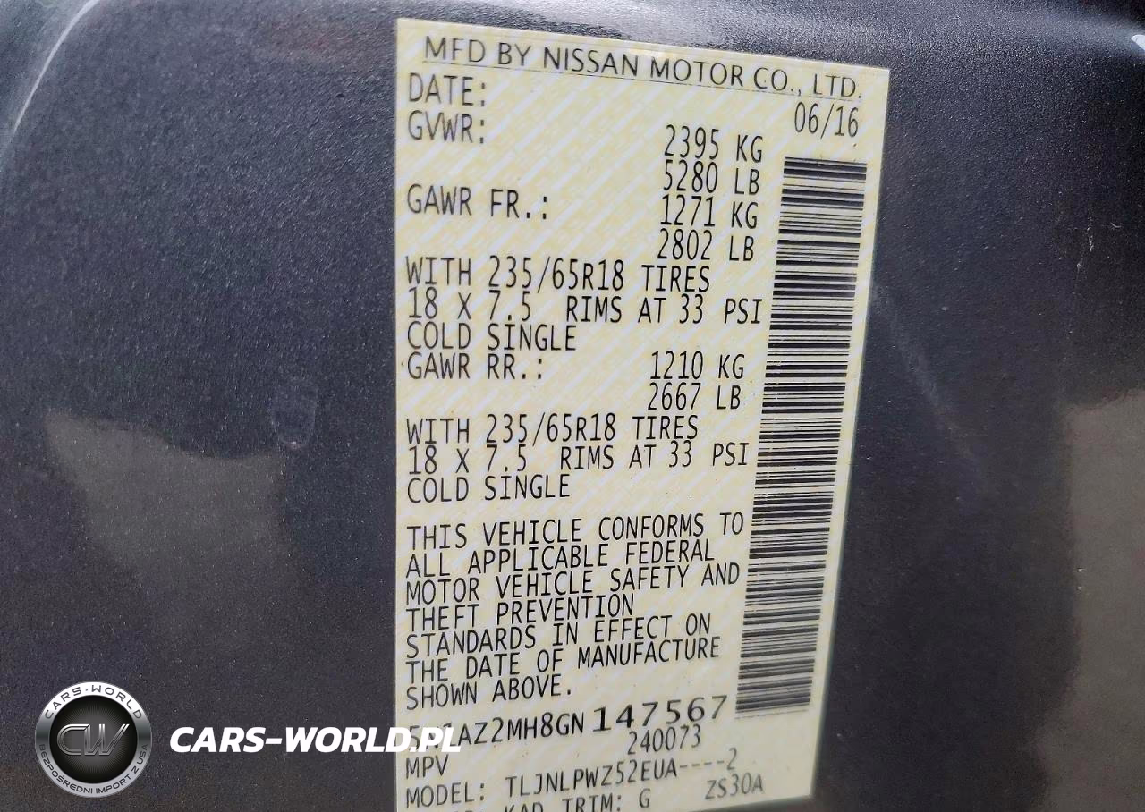 2016 Nissan Murano S VIN:5N1AZ2MH8GN147567 - 13