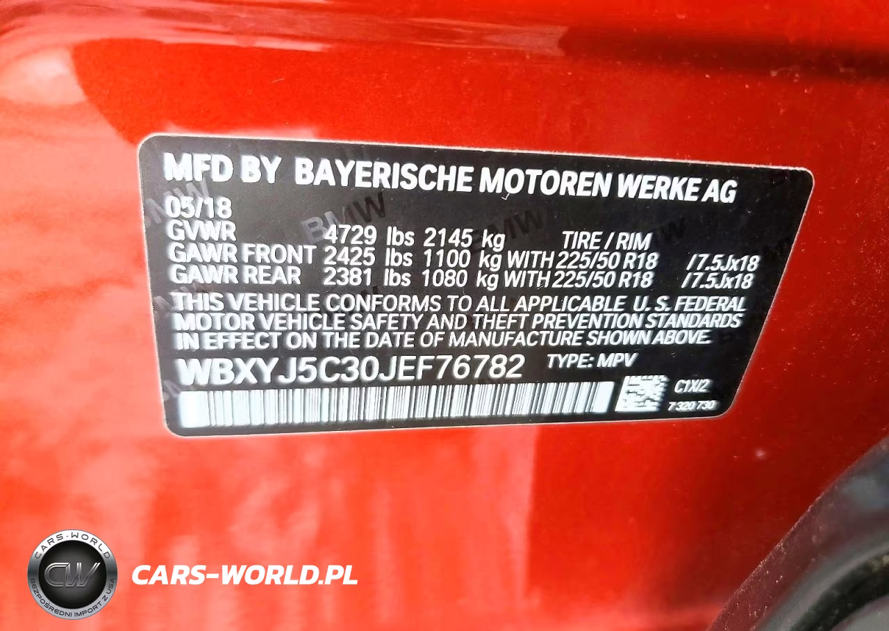 2018 BMW X2 xDrive28I VIN:WBXYJ5C30JEF76782 - 13