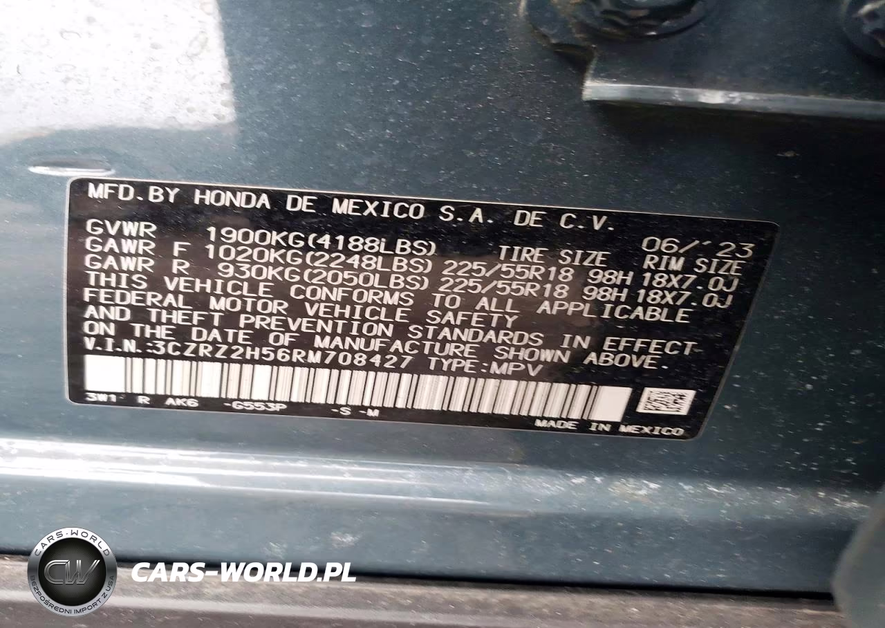 2024 Honda Hr-V Sport VIN:3CZRZ2H56RM708427 - 13