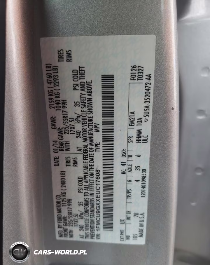 2014 Ford Escape Se VIN:1FMCU9GXXEUC17608 - 12