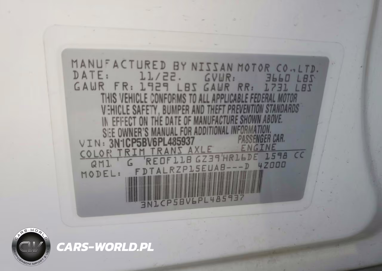 2023 Nissan Kicks S VIN:3N1CP5BV6PL485937 - 13