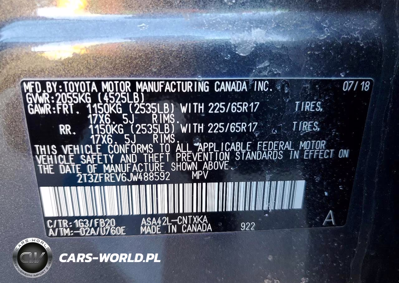 2018 Toyota Rav4 Le VIN:2T3ZFREV6JW488592 - 13