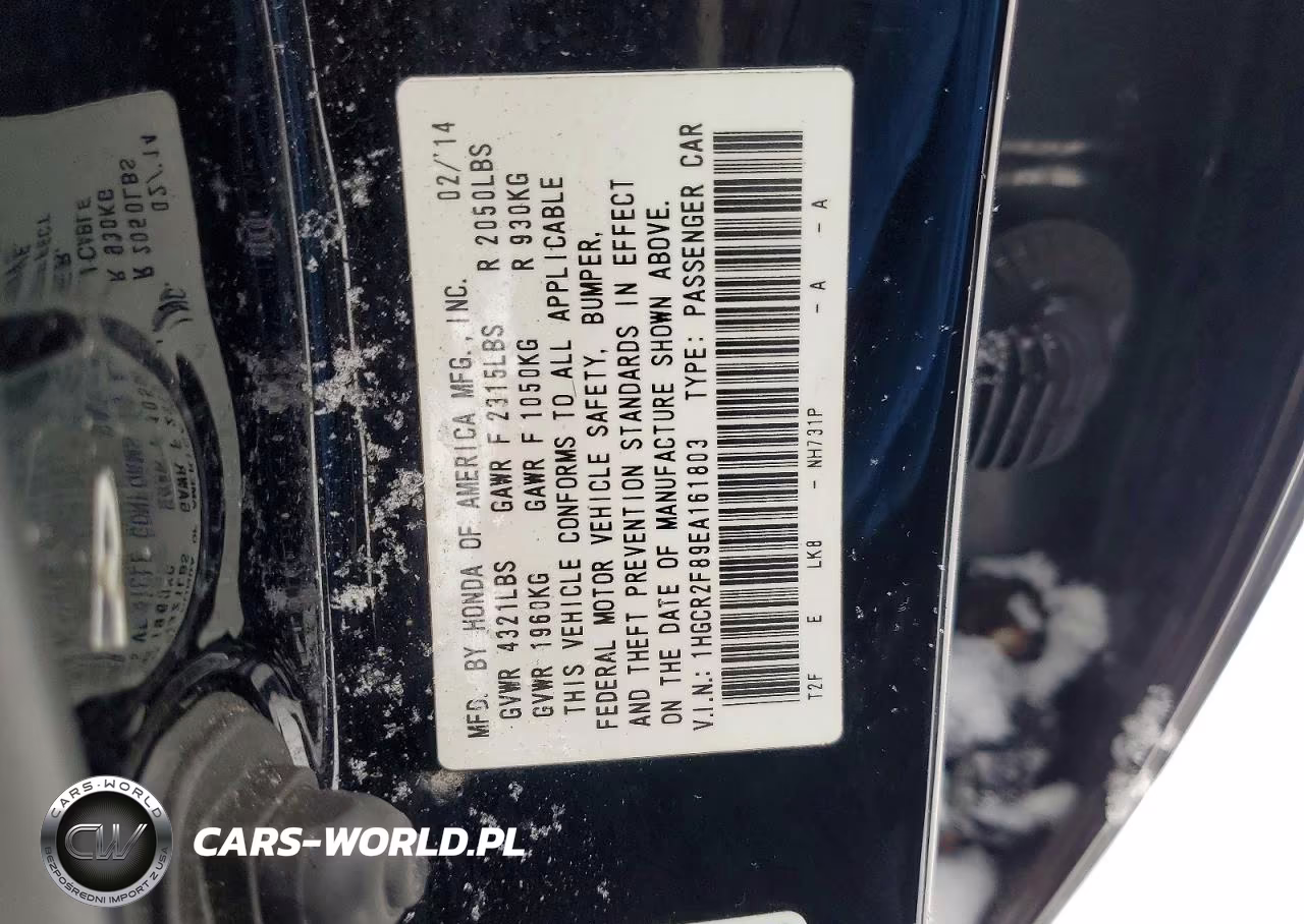2014 Honda Accord Exl VIN:1HGCR2F89EA161803 - 13