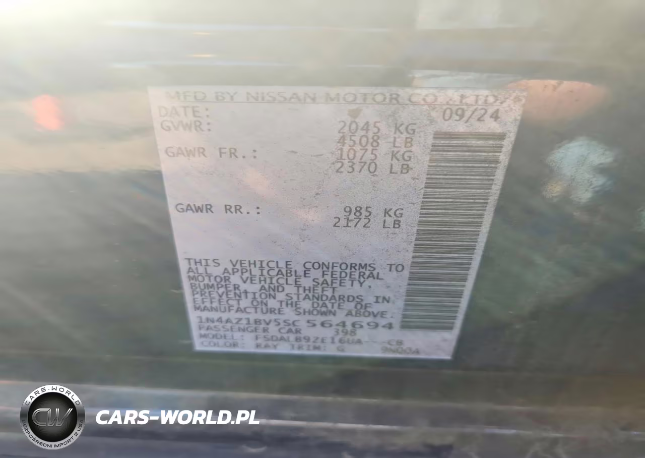 2025 Nissan Leaf S VIN:1N4AZ1BV5SC564694 - 12