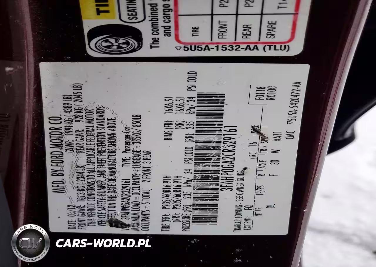 2012 Ford Fusion S VIN:3FAHP0GA2CR329161 - 12