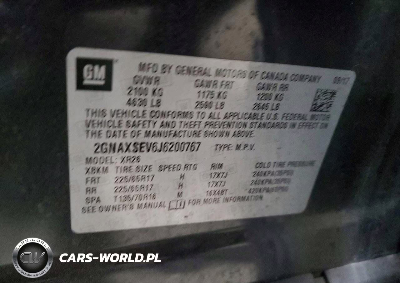 2018 Chevrolet Equinox Lt VIN:2GNAXSEV6J6200767 - 13
