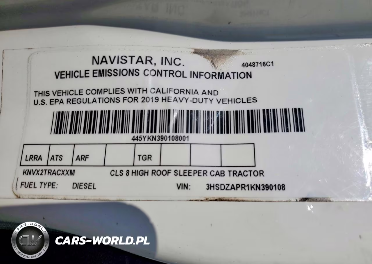 2019 International Lt625 Semi Truck VIN:3HSDZAPR1KN390108 - 10