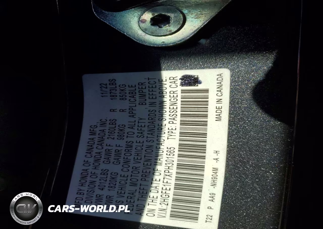 2023 Honda Civic Ex VIN:2HGFE1F7XPH301565 - 13