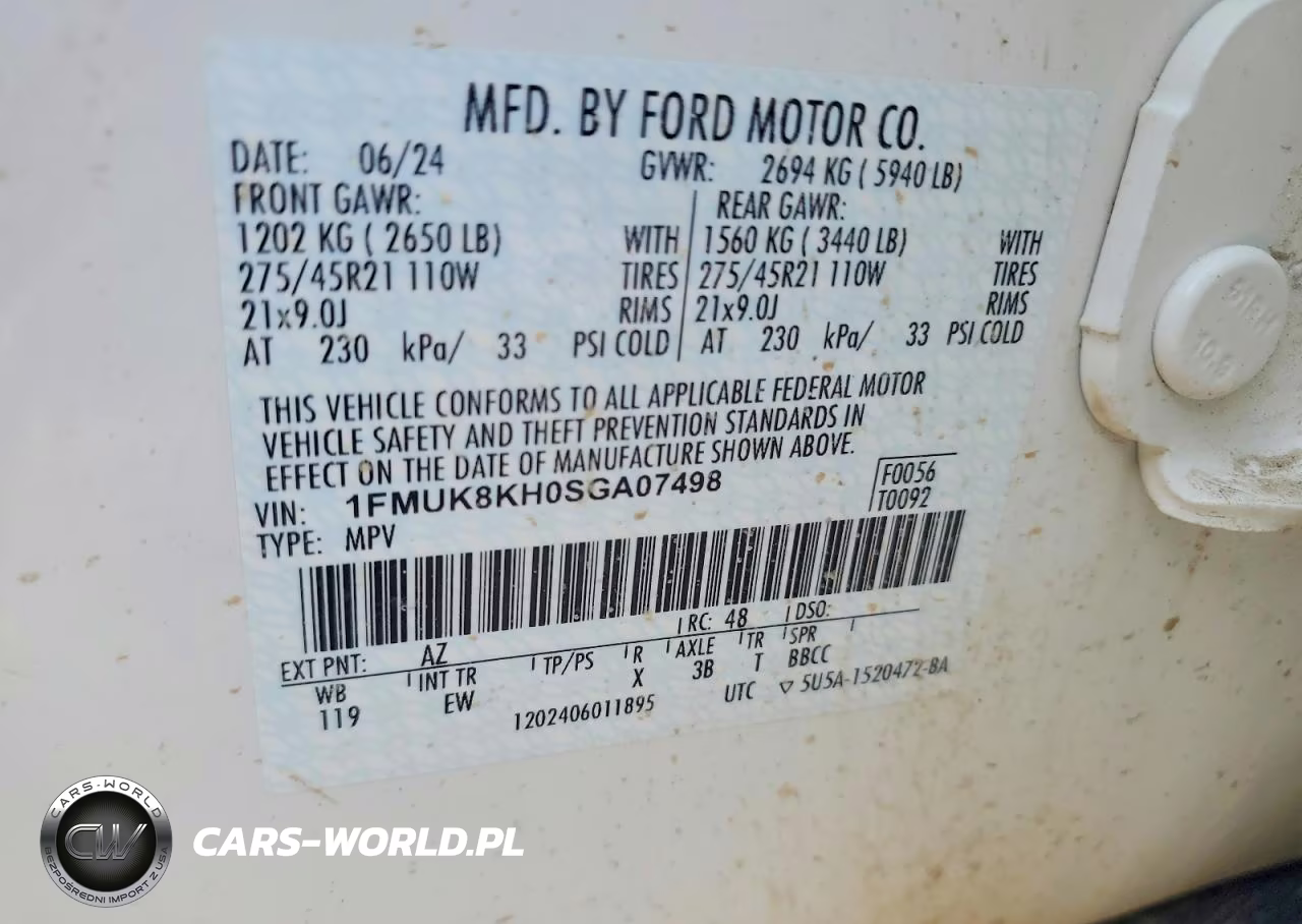 2025 Ford Explorer St-Line VIN:1FMUK8KH0SGA07498 - 14
