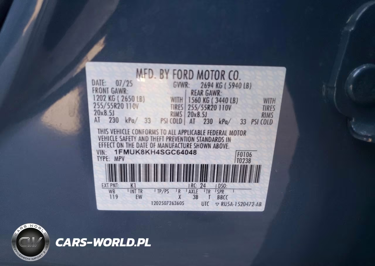 2025 Ford Explorer St-Line VIN:1FMUK8KH4SGC64048 - 14